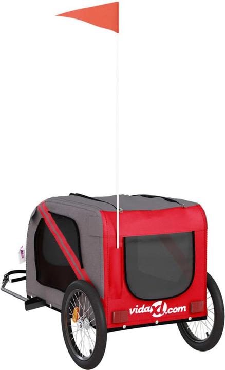 Image du produit VidaXL Remorque vélo chien Noir Tissu Oxford et