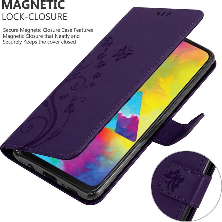 Image du produit Cadorabo Couverture du livre de fleurs (Samsung Galaxy M30s, Samsung Galaxy M21)