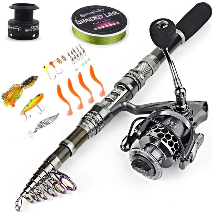 Actual product image Sougayilang Fishing rod complete set without carrying bag, 2.7m (Fishing set, 270 cm)