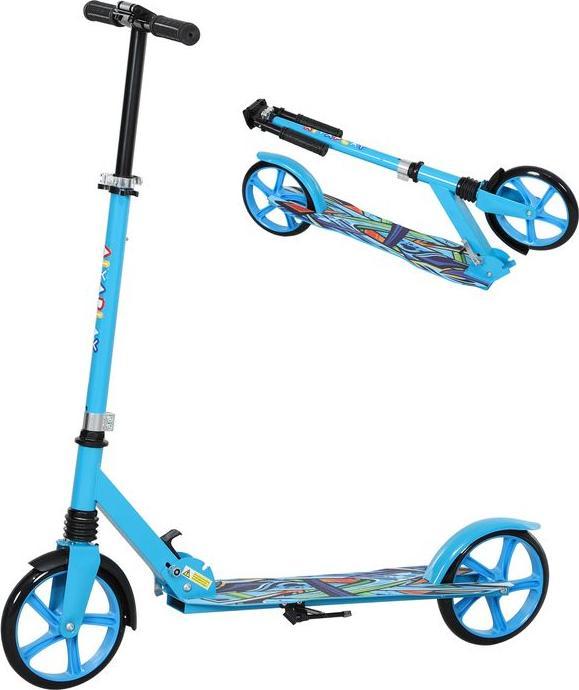 Produktbild Swisshandel24 Kinderroller mit Verstellbare Lenkerhöhe, klapppbar, 2 Grossen Rädern, blau