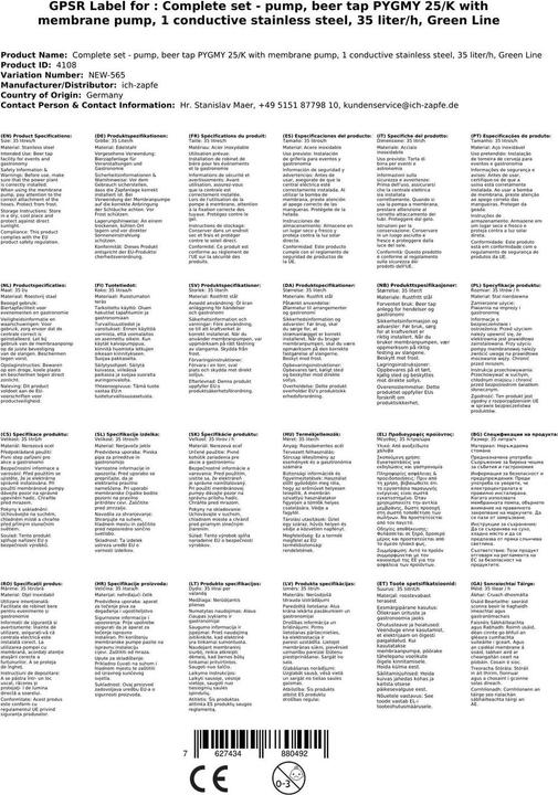 Immagine prodotto Ich-zapfe Komplett Set - Bierzapfanlage Pygmy 25/K