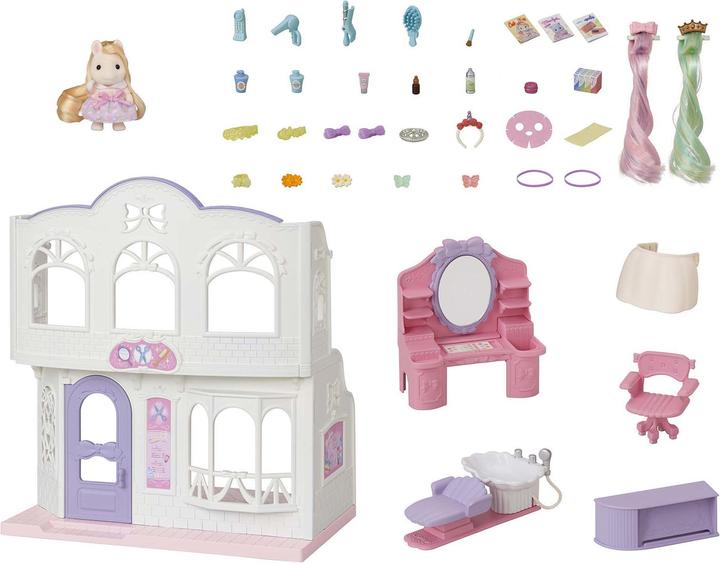 Image du produit Sylvanian Families Salon de coiffure Pony's Stylish Hair Salon