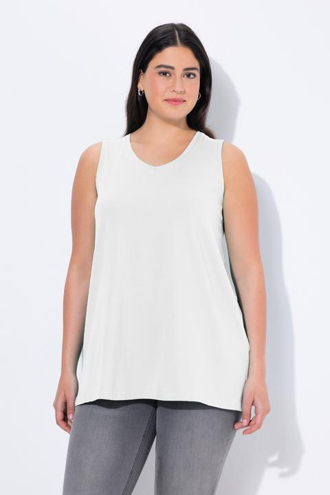 Immagine prodotto Ulla Popken Top dal taglio svasato e smanicato con scollo a V (62)