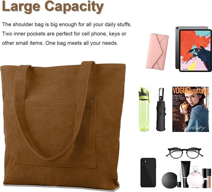 Produktbild Only-Bags.Store Kordeltasche Umhängetasche mit Reissverschluss, Umhängetaschen Handtasche Shopper Tasche