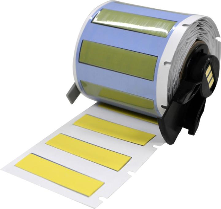 Actual product image Brady M6-250-175-342-YL, Permasleeve, heat-shrinkable polyolefin, yellow, 44.83 x 11.15 mm, for Ka (5.72 cm)