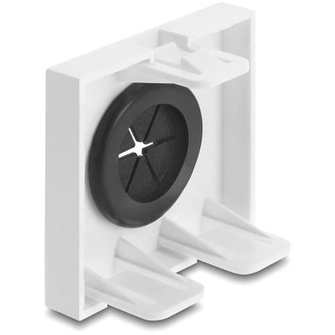 Delock, Canale passacavi, Easy 45 Kabeldurchführung rund Ø 18 mm weiss / schwarz (Foro cavo, 4.50 cm)