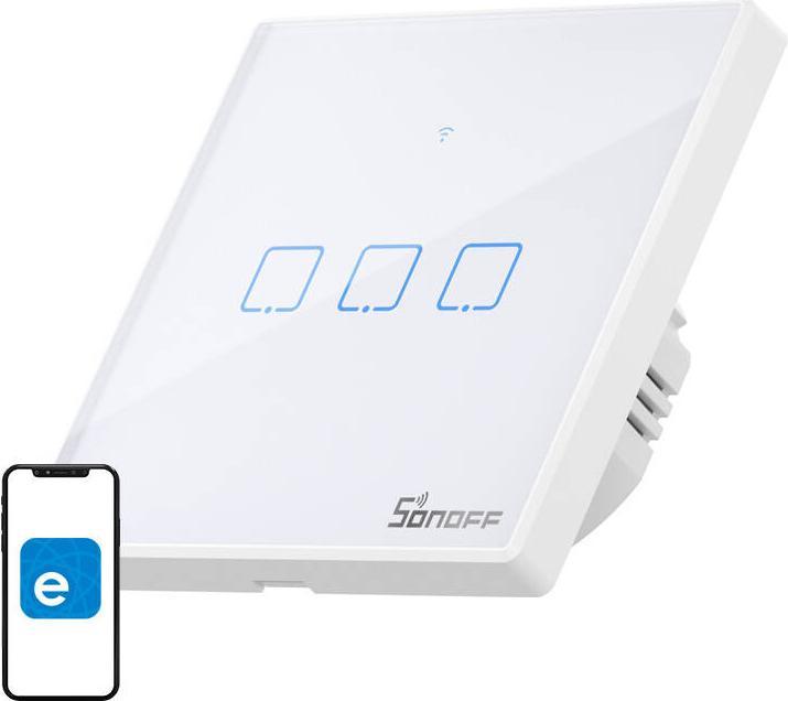 Produktbild Sonoff Smart Switch WiFi + RF 433 T2 EU TX (3-channel) updated