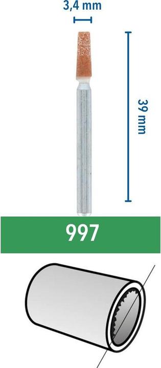 Produktbild Dremel Aluminiumoxid-Schleifstein Ø 3,4 mm (3 Stück)