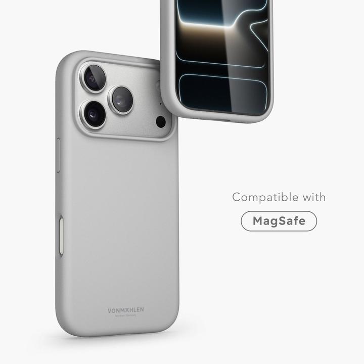 Actual product image Vonmählen Back Cover Soft Silicone iPhone 17 Pro Light Gray (Apple iPhone 17 Pro)