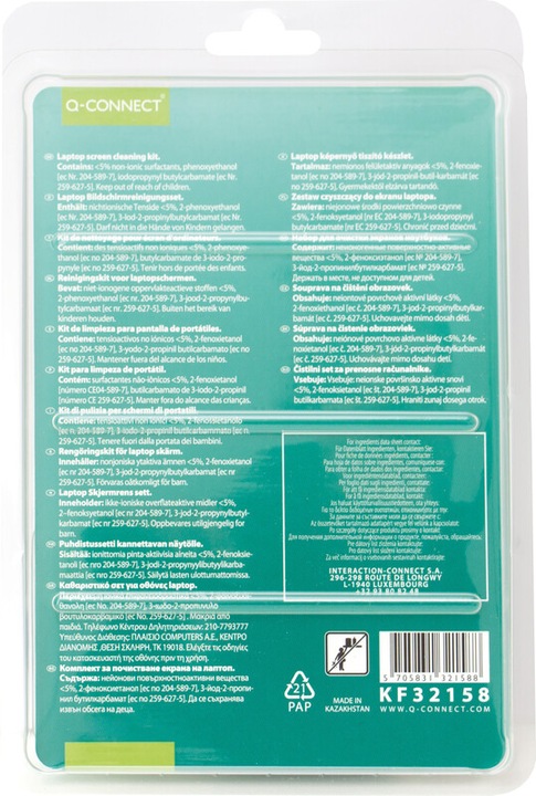 Valeurs nutritives et ingrédients Q-Connect Kit de nettoyage d'écran