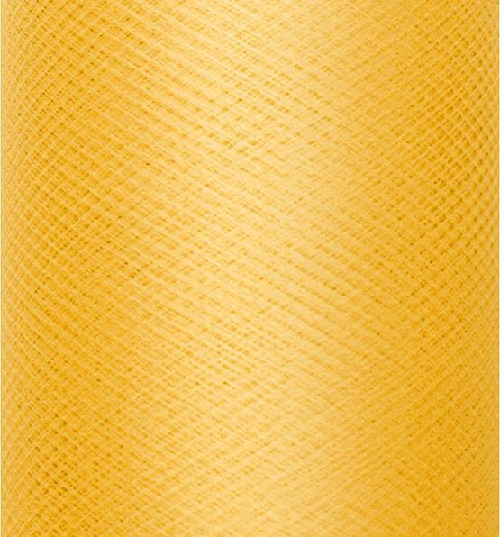 Actual product image Partydeco Tulle Plain, Stiff, yellow, 0.3 x 50m (1 pc. / 50 lm)