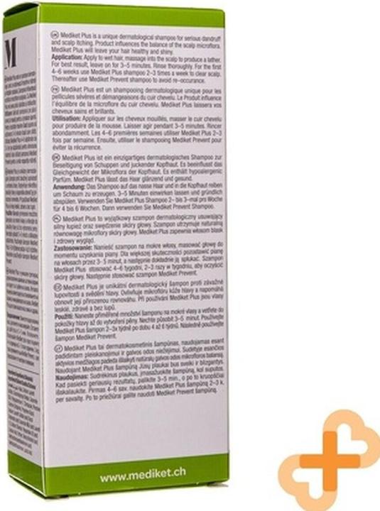Image du produit Mediket Shampooing pour les cheveux secs et gras avec dandruff Plus (shampooing) - Volume : 100 ml (100 ml, Shampoing liquide)