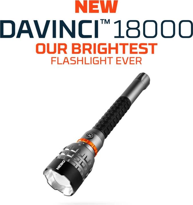 Actual product image Nebo DAVINCI 18000 LED-Taschenlampe (18000 lm)