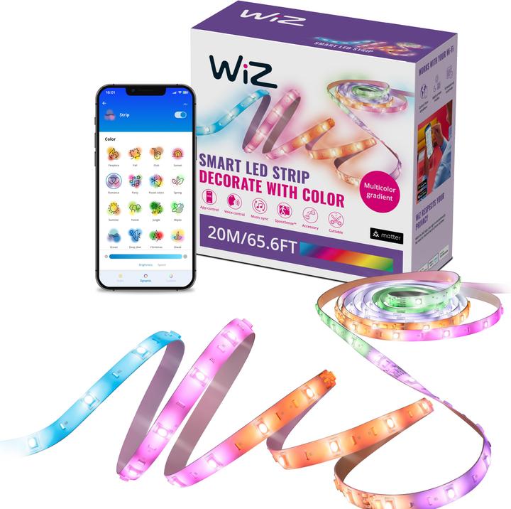 Produktbild WiZ RGBIC LED-Streifen (RGBIC, 200 cm, Indoor)