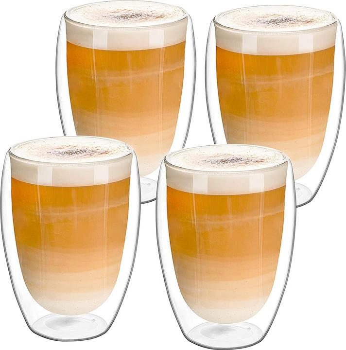 Esmée Set di 4 bicchieri da cappuccino a doppia parete (350 ml, 4x)