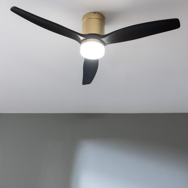 Actual product image Cecotec Deckenventilator Mit Lampe Energysilence Aero 5600 Aqua Schwarz Gold 20 W 40 W
