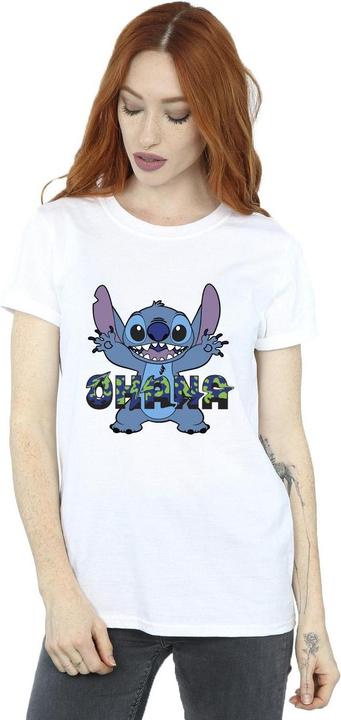 Immagine prodotto Disney Lilo And Stitch Ohana Blue Glitch Maglietta Ampia Donna (3XL)