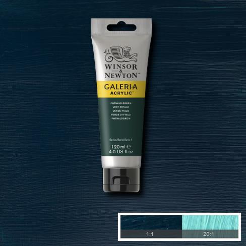 Actual product image Winsor & Newton Galeria Acrylic 120Ml Phthalocyanine Green 522 (Phthalocyanine Green 522, 120 ml)