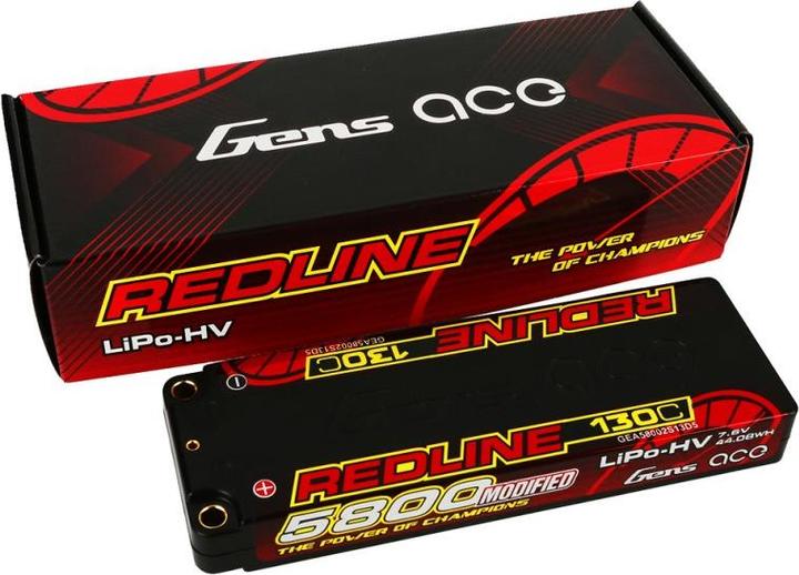 Produktbild Gens Ace RC-Akku LiHV 5800 mAh 7.6 V 130C 2S1P Redline Series (7.60 V, 5800 mAh)