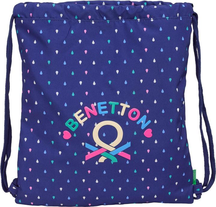 Benetton Rucksacktasche mit Bändern Drop Bunt 35 x 40 x 1 cm