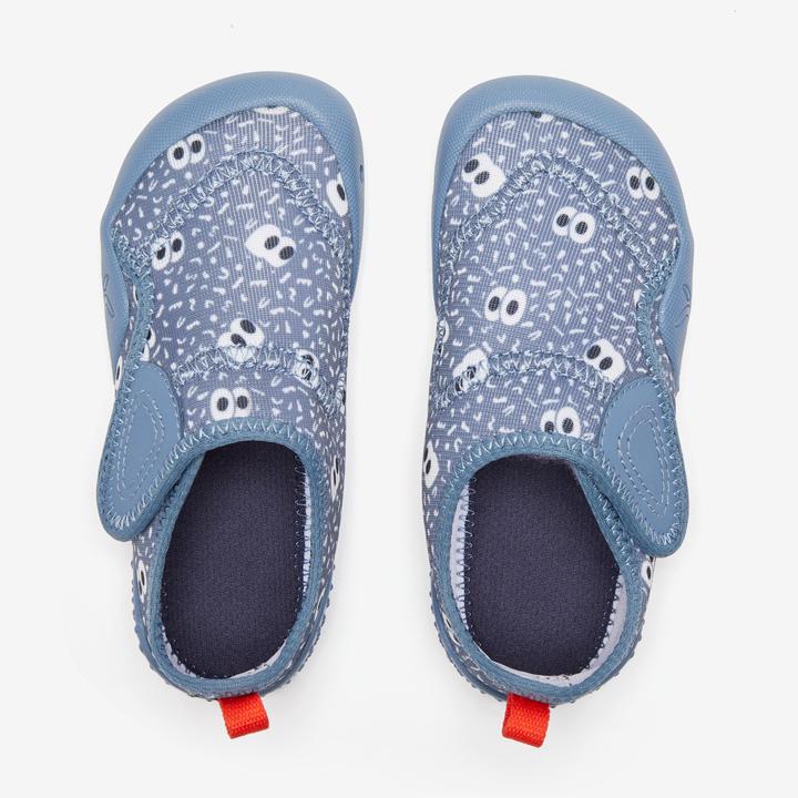 Produktbild Decathlon Turnschuhe Babylight atmungsaktiv Babyturnen - blau mit Muster (23)