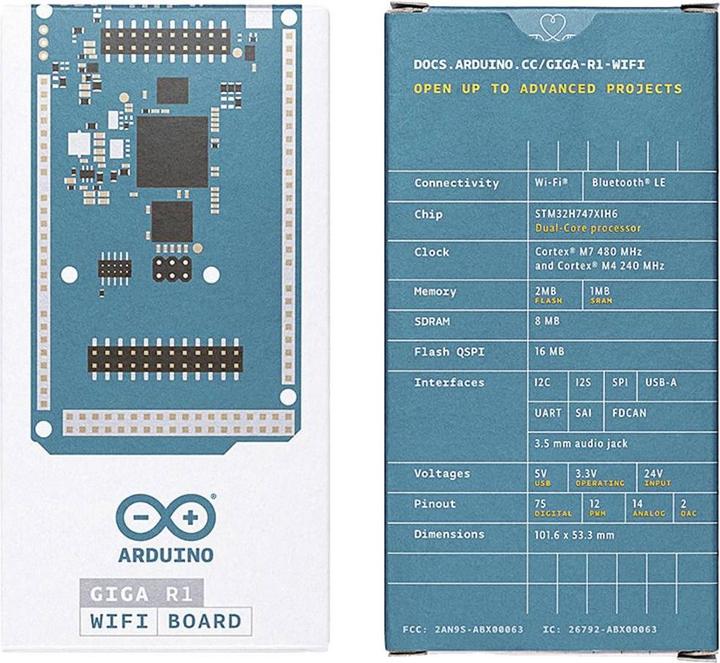 Image du produit Arduino ABX00063 Giga R1 Wifi