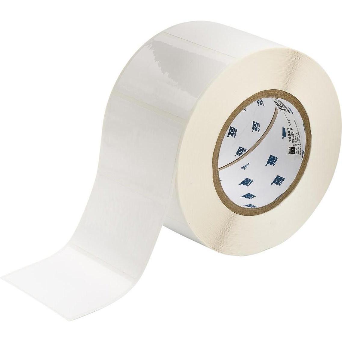 Brady, Etiketten, THT-19-484-1, 25µ Polyester, Weiss, 76.20 x 50.80 mm, extrem stark haftend (3000 E.)