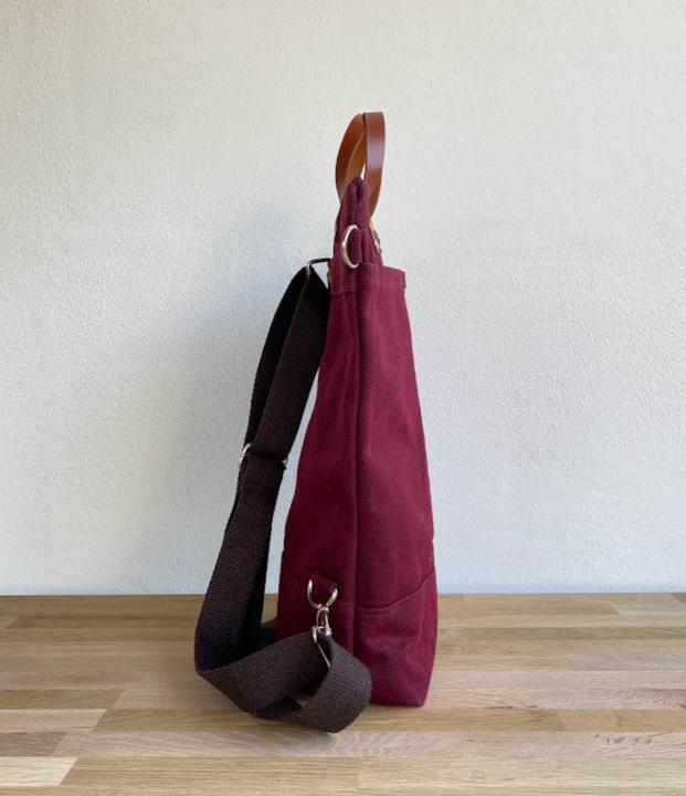 Immagine prodotto Only-Bags.Store Zaino in tela cerata - Zaino convertibile, Borsa in tela cerata A3, Zaino, Multi