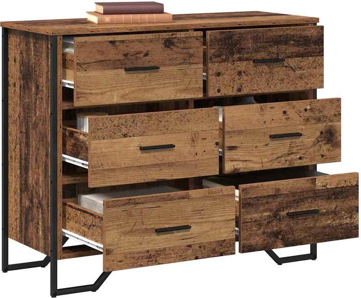Produktbild VidaXL Kommode Altholz 91x35.5x74.5 cm Holzwerkstoff (91 x 35.5 x 74.5 cm)