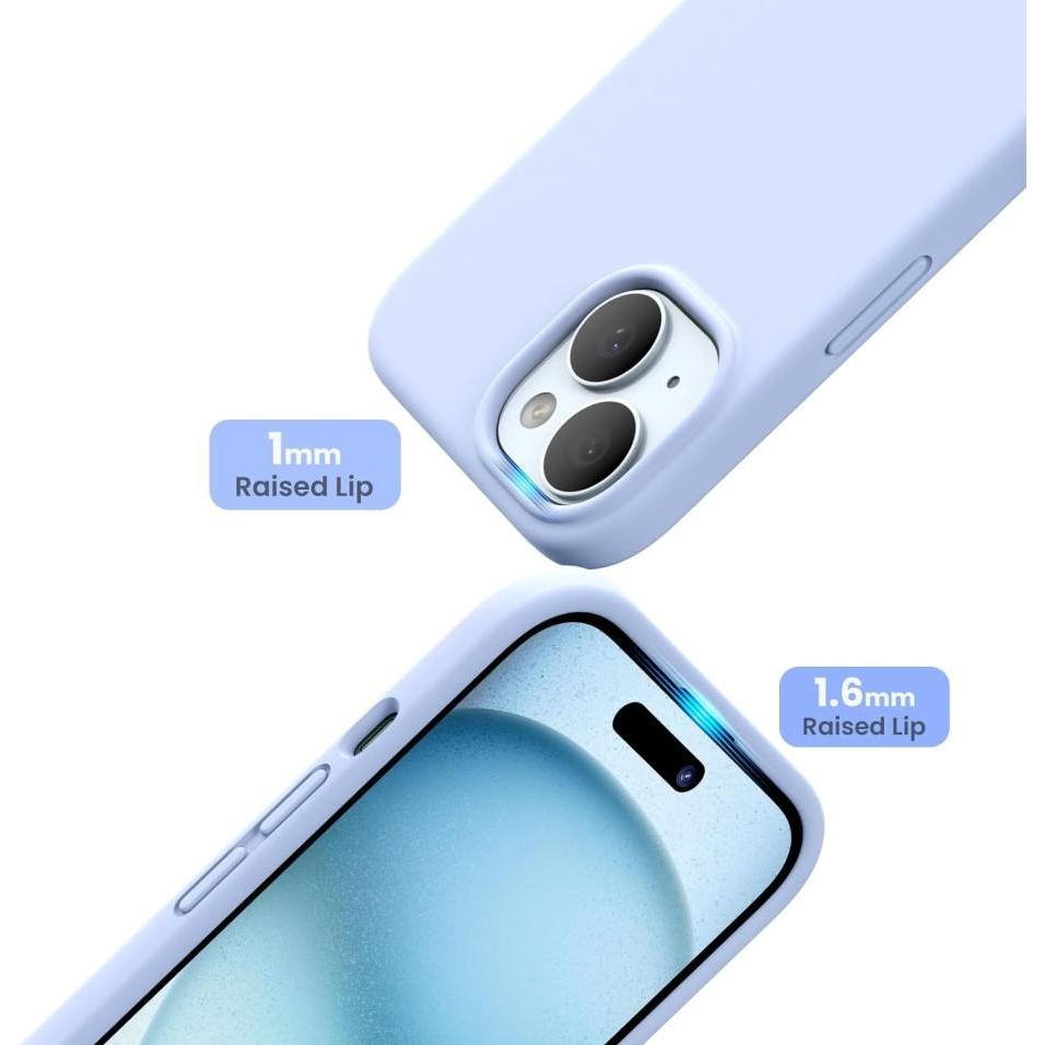 Thumbnail - Screenguard Apple iPhone 15 Plus Liquid Silicone Case Hülle (Apple iPhone 15 Plus), Smartphone Hülle, Blau