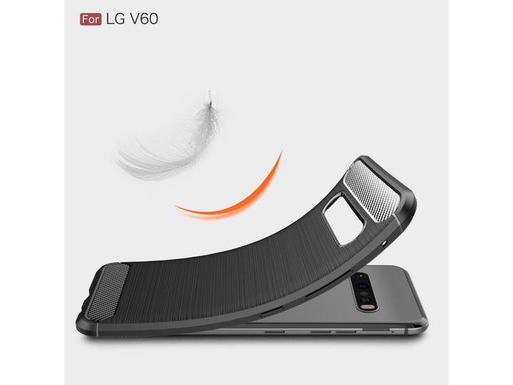 Produktbild Screenguard LG V60 ThinQ 5G Hülle Carbon Brushed Soft TPU (LG V60 ThinQ 5G)