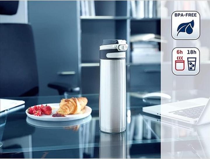 Actual product image Leifheit Borraccia Flip Acciaio Silver 600ml (0.60 l)