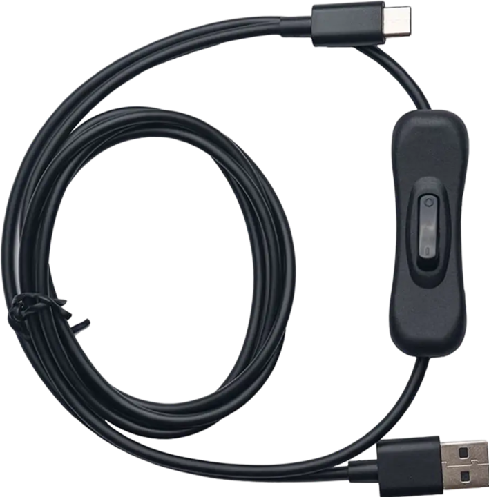 Obsbot Cavo di alimentazione dati da USB-A a USB-C con interruttore on/off (USB 2.0)
