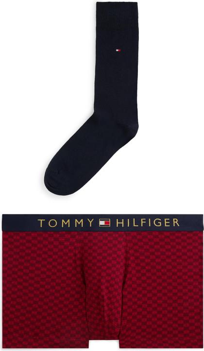 Tommy Hilfiger Trunk Print & Sock Set Gold Wb