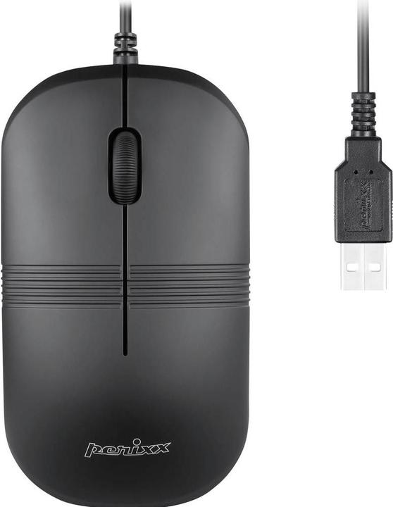 Actual product image Perixx PERIMICE-503 B, waterproof mouse, corded, black (Cable)