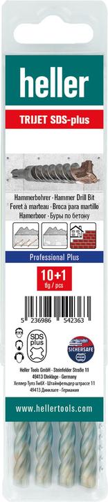 Heller Trijet SDS-Plus Foret marteau 31008 6 mm Longueur totale 110 11 (6 mm)