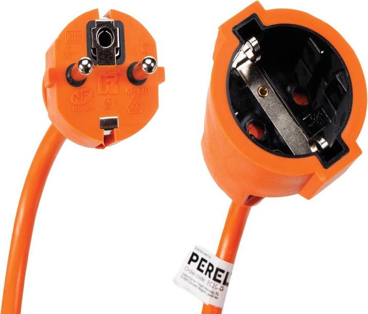 Actual product image Perel Extension cable 20 metres orange Schuko (20 m)