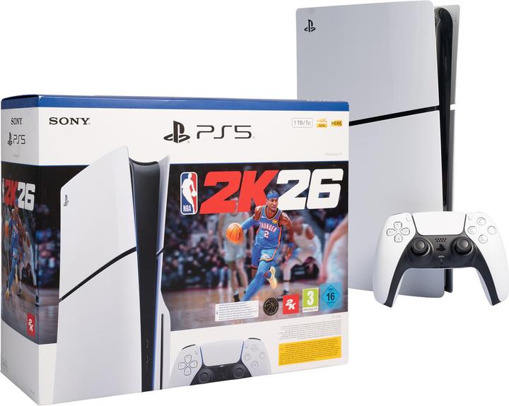 Produktbild Sony PlayStation 5 Slim + NBA 2K26 Bundle