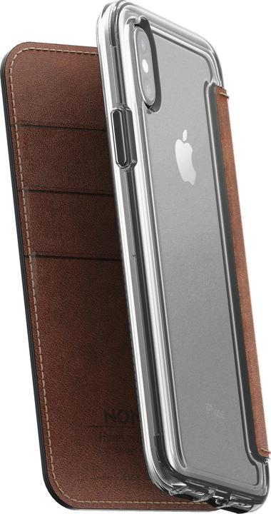 Produktbild Nomad Booklet Clear Folio braun (Apple iPhone X, Apple iPhone XS)