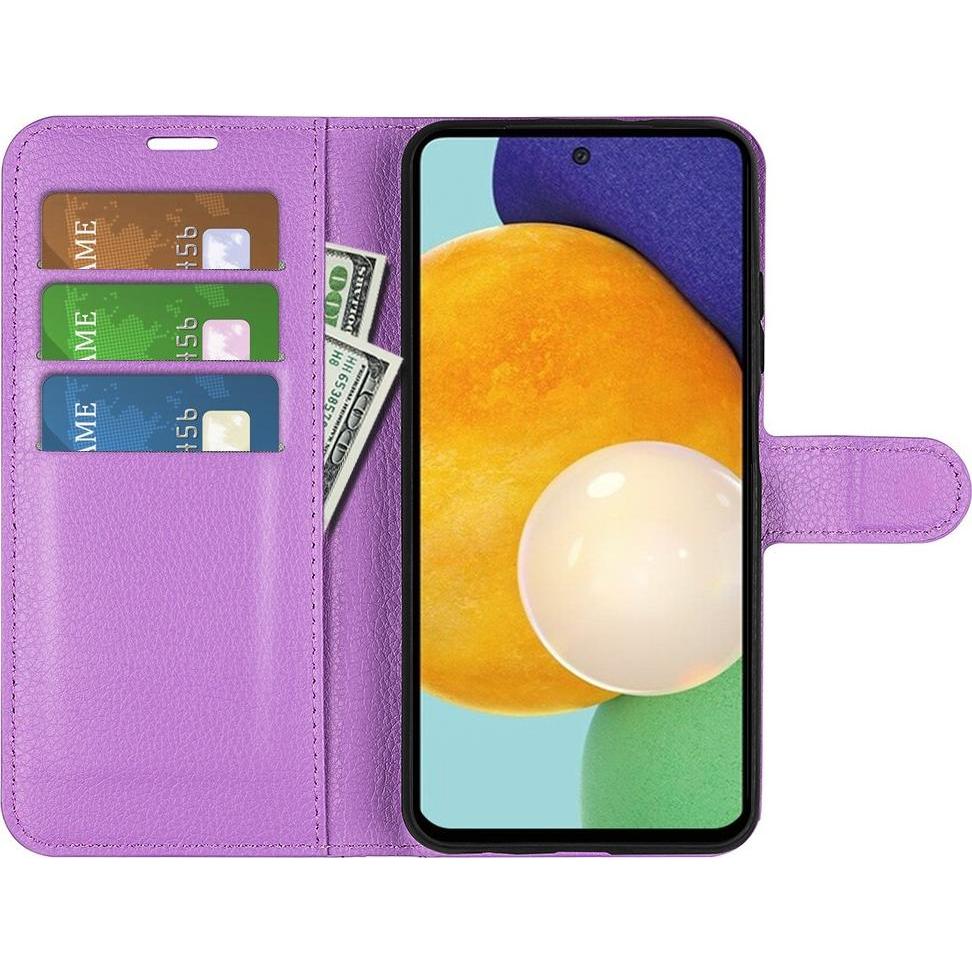 Thumbnail - Cover-Discount Galaxy A13 4G - Leder Etui Hülle violett (Samsung Galaxy A13), Smartphone Hülle, Violett
