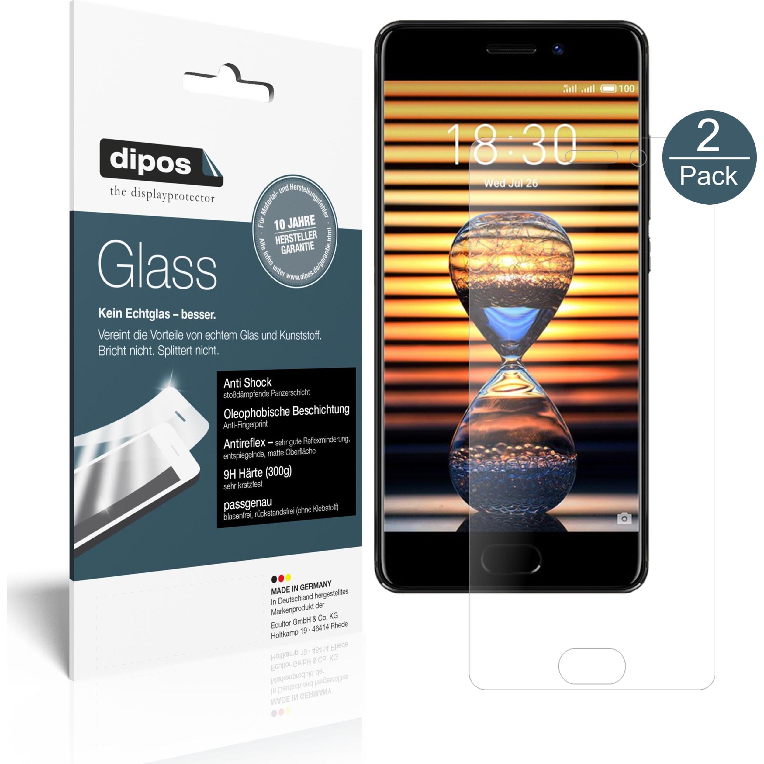Dipos Displayschutz Anti-Shock (1 Stück, Meizu Pro 7 Plus), Smartphone Schutzfolie, Transparent