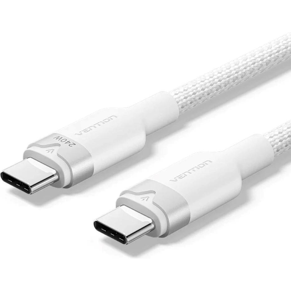 Vention Kabel USB-C do USB-C 2.0 PD 3.1 5A 240W 2m biały (2 m, USB 2.0, 240 W), Cavo USB