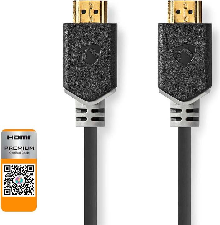 Actual product image Nedis Premium High Speed HDMI ™ Cable with Ethernet | HDMI™ Plug | HDMI™ Plug | 4K@60Hz | 18 (5 m, HDMI, 2.0b)