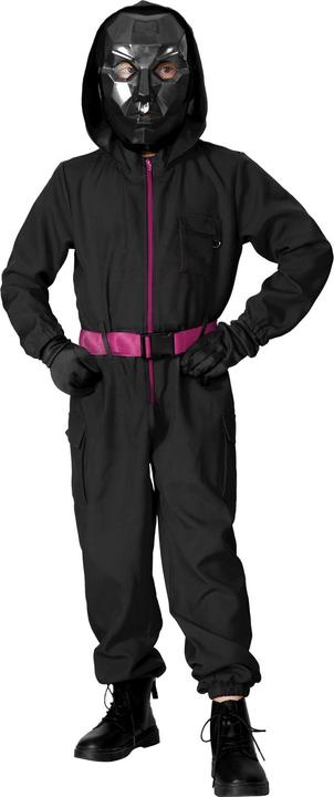 Produktbild Maskworld Squid Game – Maskierter Offizier Kostüm für Kinder schwarz (170)