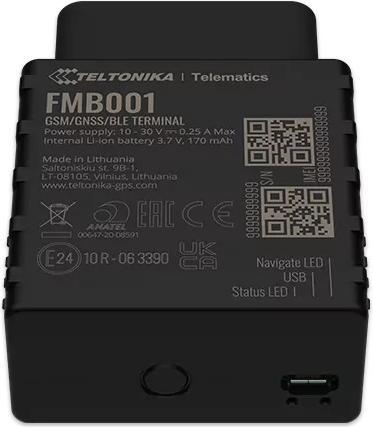 Produktbild Teltonika FMB001 Erweiterter Plug & Track Echtzeit-Tracker mit GNSS-, GSM & Bluetooth Fleet Management