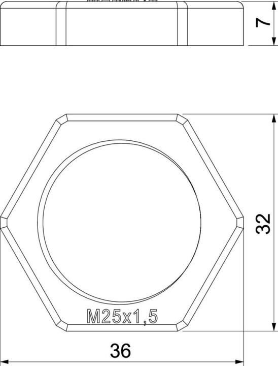 Actual product image OBO Bettermann Locknut (M25)