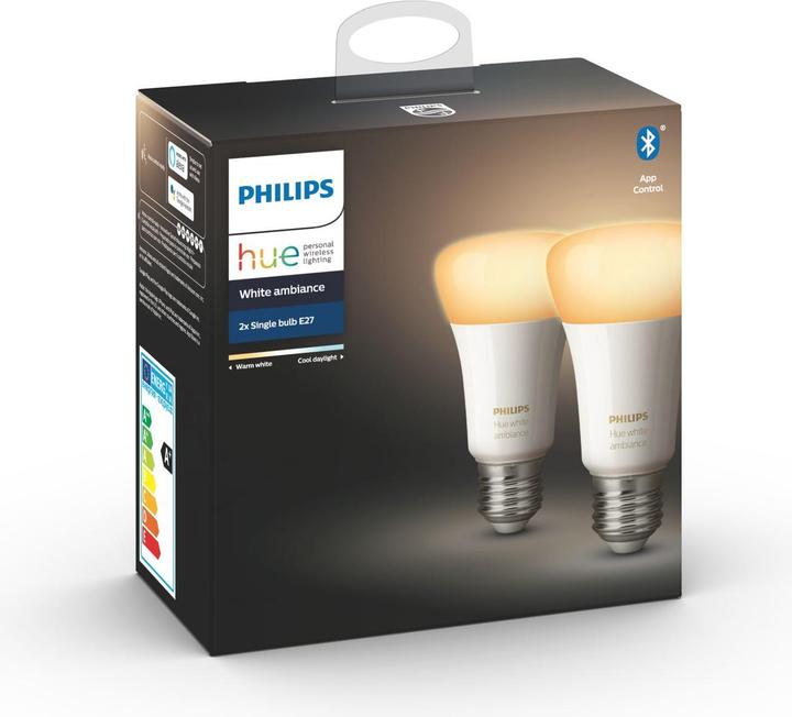 Produktbild Philips Hue White Ambiance BT (E27, 806 lm, 2 x)