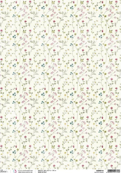 Actual product image Ciao Bella Flower Shop - Delights Garden" motif straw floss, DIN A3 (28 g/m², 1x)