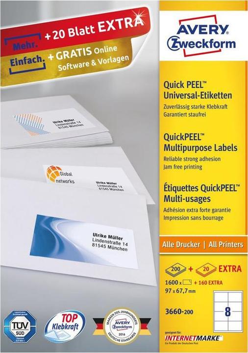 Image du produit Avery Étiquettes universelles