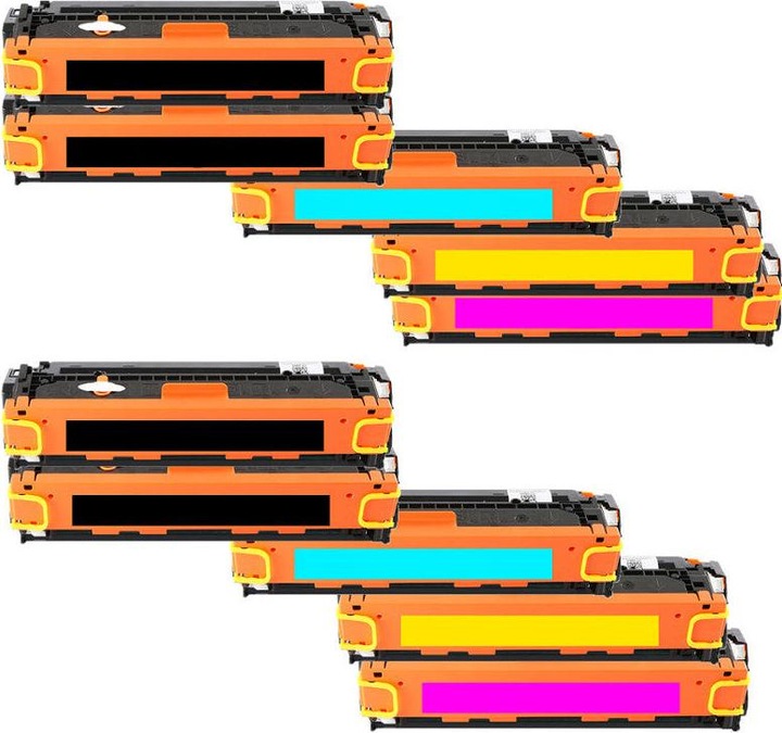 Actual product image Hermex Compatible HP Color LaserJet 2840 AiO Toner Cartridges (M, FC, Y, C)